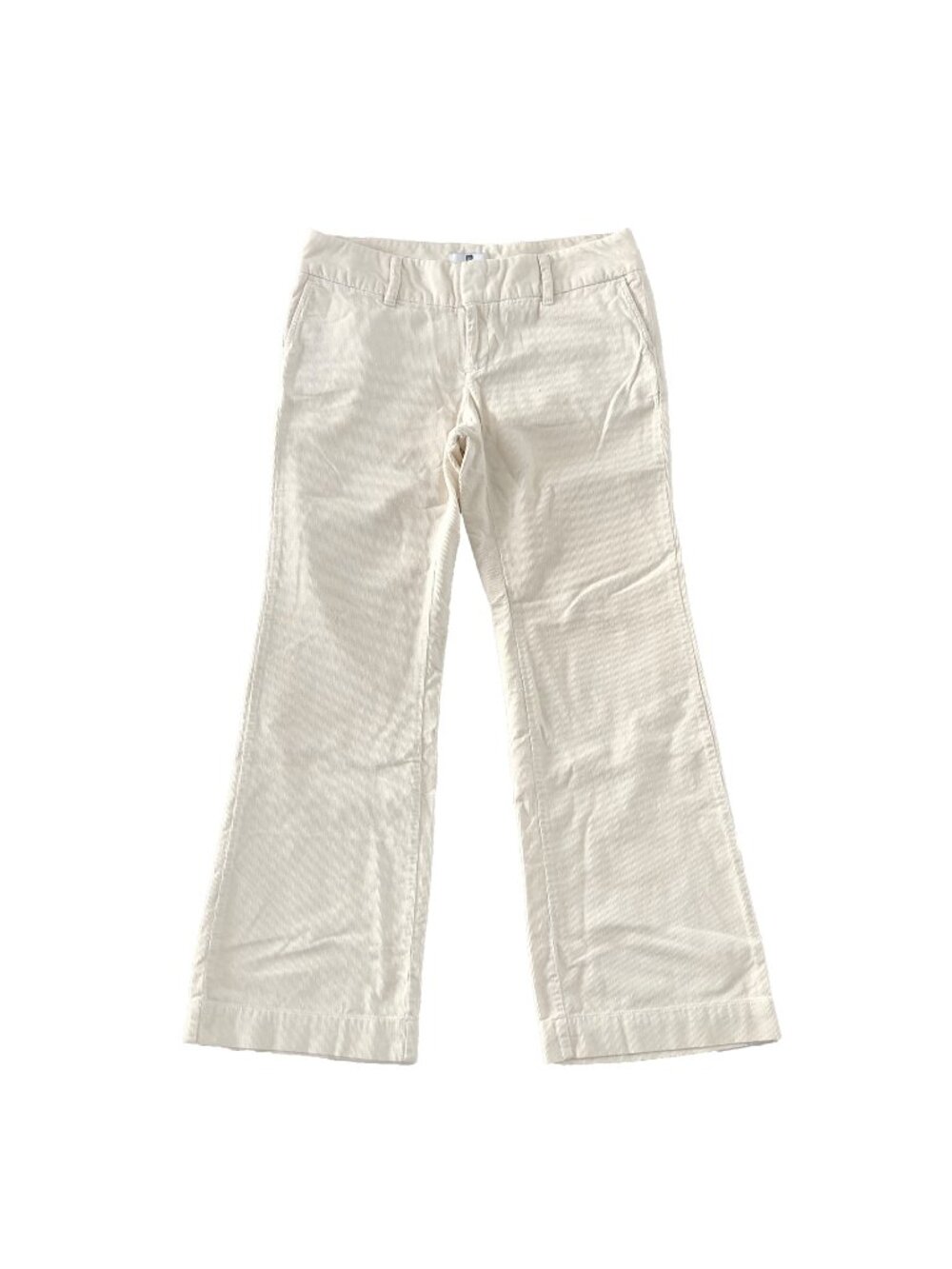 Gap Corduroy Pants Women 10 Ivory Cotton Low Rise Bootcut